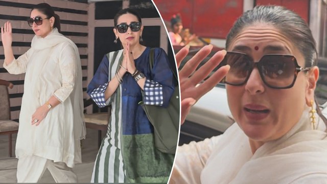 Mumbai Diwali - Kapoor Sisters Kareena & Karisma Get Snapped In Their Elegant-Elite Ethnic Avatars