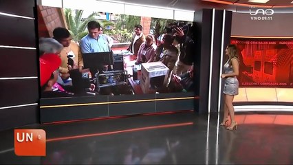 Así voto Jaime Paz Zamora en Tarija acompañado de su hijo Rodrigo Paz