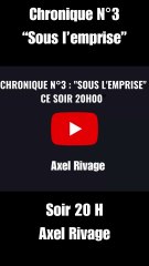 Rendez-vous 20h00 ! ⚠️ SOUS L'EMPRISE - Bande-annonce Chapitre 3 d'Axel Rivage #shorts