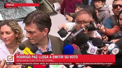​Rodrigo Paz vota en Tarija y dice que se debe de apoyar a quien resulte electo