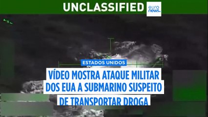 Vídeo mostra ataque militar dos EUA a submarino suspeito de transportar droga