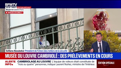 Cambriolage au Louvre: "À partir du moment où le monte-charge est positionné sur une façade du bâtiment, il doit y avoir une réaction de sécurité immédiate", estime Sofiane Aboubeker, président de l'Union des métiers de la sécurité