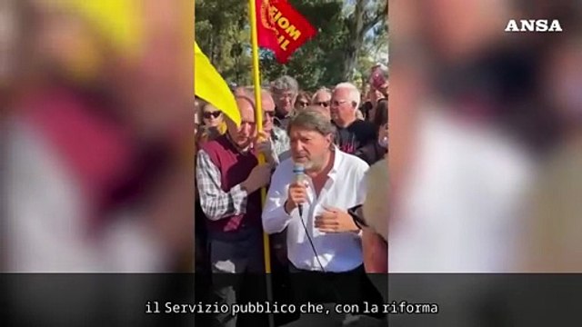 Roma, Ranucci parla alla manifestazione in sua solidarieta'