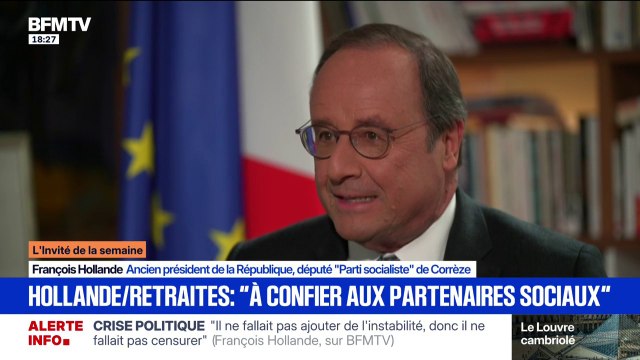 Réforme des retraites: pour François Hollande, ancien président de la République, le Parti socialiste fixe le jeu