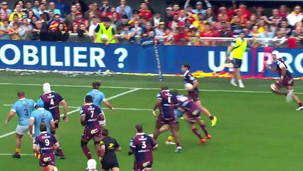 TOP 14 - Essai de Temo MATIU (UBB) - USA Perpignan - Union Bordeaux-Bègles