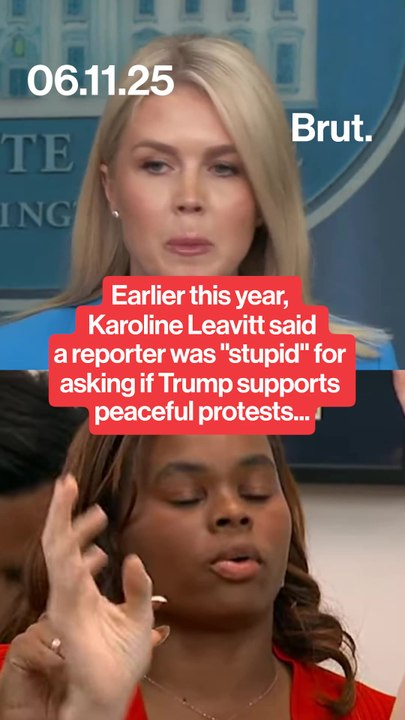 Karoline Leavitt claimed Trump supports peaceful protests