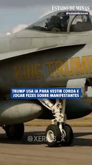 Trump usa IA para vestir coroa e jogar fezes sobre manifestantes