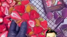 Homemade luxury — dry fruit chocolate that looks and sells premium! 🍓🍫 #ChocolateBusiness #HandmadeChocolate #CraftlyReacts #LuxuryTreats #SmallBusinessIdeas #FoodStartup #Craftly #UKBusinessIdeas Original content credited  Reacts | DIY videos | crafts