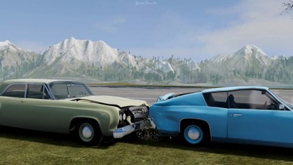 BeamNG Drive - Classic Cars Jump A Ramp