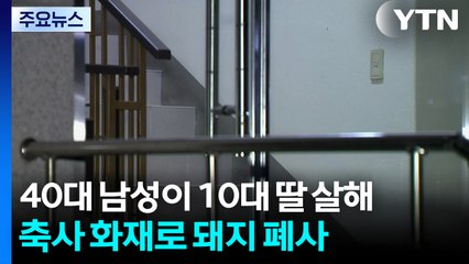 40대 남성이 10대 딸 살해...축사 화재로 돼지 폐사 / YTN