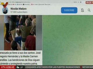 Pdte. Nicolás Maduro: Las bendiciones de Dios siguen cubriendo y protegiendo nuestra Patria