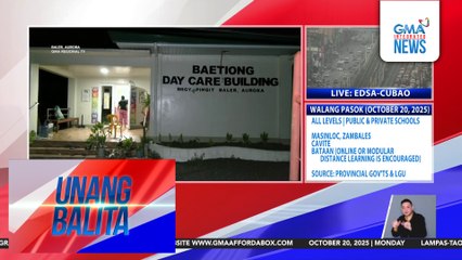 Ilang taga-Baler, nananatili sa evacuation center dahil sa banta ng Bagyong Ramil | Unang Balita