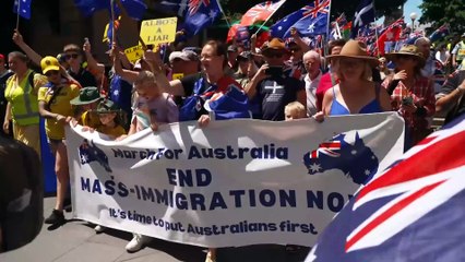Police pelted with rocks as tensions boil across Australian cities as protesters flock Australian capitals