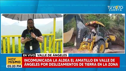 Incomunicada aldea El Amatillo por deslizamientos de tierra en la zona