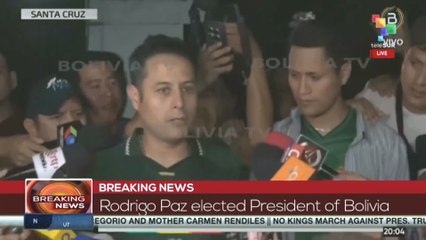 Breaking News | Rodrigo Paz elected President of Bolivia