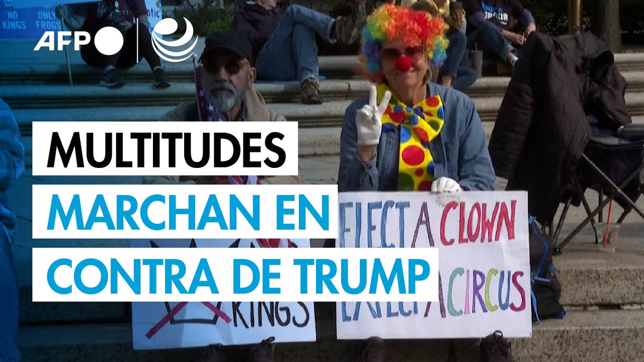 "No a los reyes": multitudes de estadounidenses marcharon contra Trump