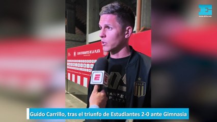 Guido Carrillo, tras el triunfo de Estudiantes 2-0 ante Gimnasia