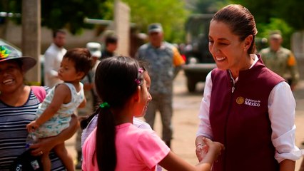 Claudia Sheinbaum visita Puebla, para supervisar avances en limpieza y apertura de caminos