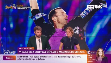 Le bonus RMC : Viva la vida de Coldplay dépasse 3 milliards de streams - 20/10