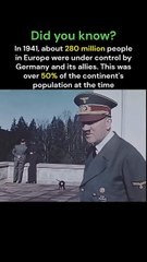 Over 50% of Europe’s population was under German control in 1941 #shorts