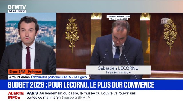 SIGNÉ BFM - Budget 2026: Pour Sébastien Lecornu, le plus dur commence