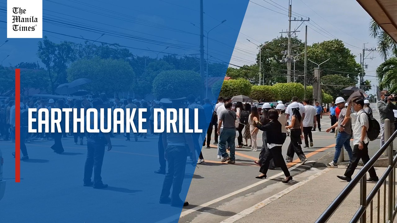 Senate holds earthquake drill