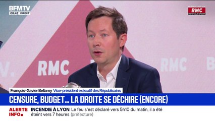 Ministres LR au gouvernement: "S'ils veulent revenir maintenant, la main est tendue", assure François-Xavier Bellamy (LR)