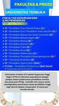 fakultas keguruan dan ilmu pendidikan universitas terbuka