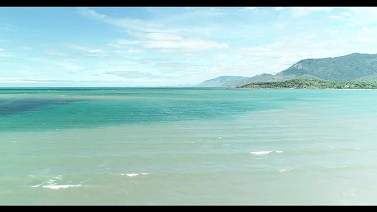 Crystal-clear waters over the coral reef
