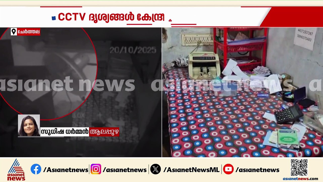 ജനൽ തകർത്ത് അകത്ത് കയറി; ചേർത്തലയിൽ രണ്ടര ലക്ഷം...