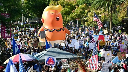 "No Kings": Millionen in den USA demonstrierten gegen Trump