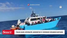 İtalya Sahil Güvenliği, Akdeniz'de 91 düzensiz göçmeni kurtardı
