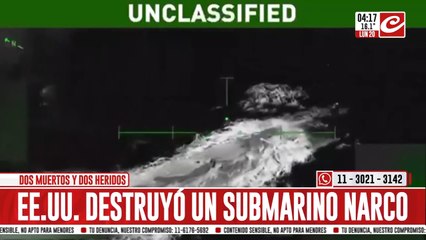 Estados Unidos destruyó submarino narco y difundió las imágenes