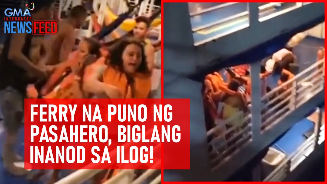 Ferry na puno ng pasahero, biglang inanod sa ilog! | GMA Integrated Newsfeed