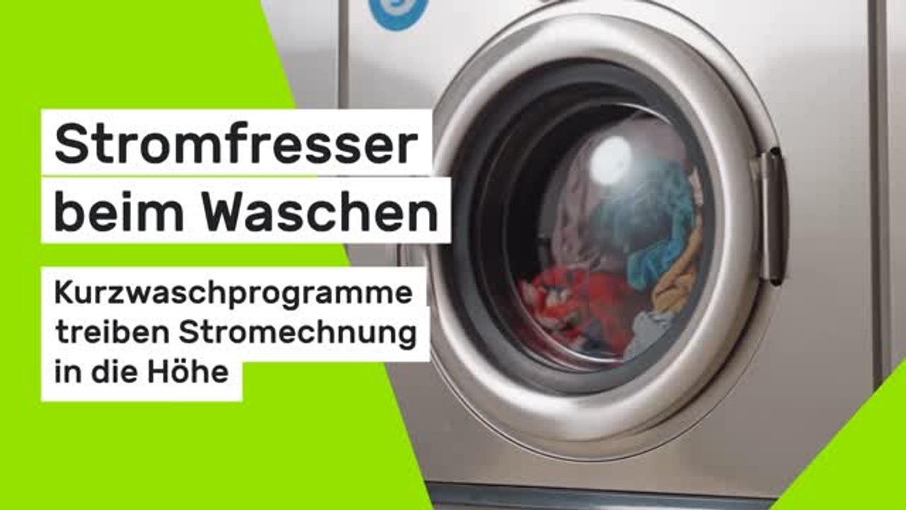 Stromfresser beim Waschen: Warum Kurzwaschprogramme die Stromrechnung in die Höhe treiben