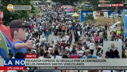Trujillo | Feligresía en Isnotú expresó su orgullo por los Santos venezolanos JGH y Carmen Rendiles