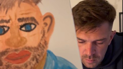 'I Couldn’t Breathe From Laughing!' - Couple exchanges funny portraits in 'Paint Your Partner' date night challenge