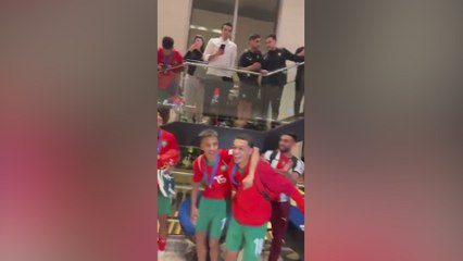La Selección de Marruecos celebra en el hotel el Mundial sub-20