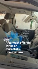 Aftermath of Israeli Strike on Journalists’ Home in Gaza