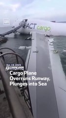 Cargo Plane Overruns Runway, Plunges into Sea