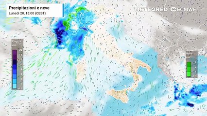 Perturbazione attraversa l'Italia da Nord a Sud tra lunedì 20 e mercoledì 22 ottobre 2025