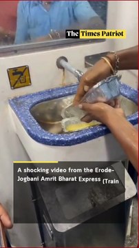 Viral Video Sparks Outrage: Man Seen Washing ‘Disposable’ Food Trays Inside Amrit Bharat Express Coach