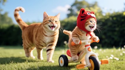 Mama Cat Toils to Raise Kittens – Cooks Big Meals, Knits Warm Clothes & Gives All Her Love!