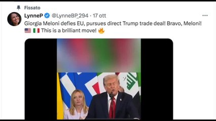 Trump, è polemica sul video Maga su Meloni e trattativa con gli Usa