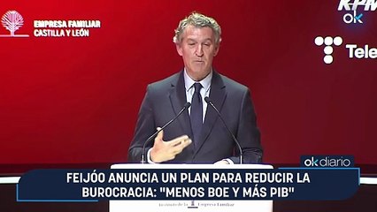 Feijóo anuncia un plan para reducir la burocracia: "Menos BOE y más PIB"