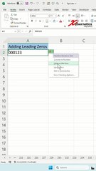 Add Leading Zeros - Excel Tips and Tricks