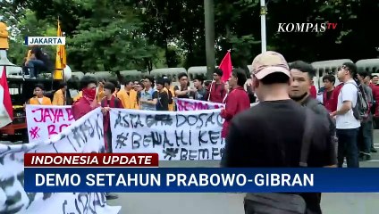 1 Pemerintahan Prabowo-Gibran, Mahasiswa Gelar Demo di Patung Kuda | INDO UPDATE