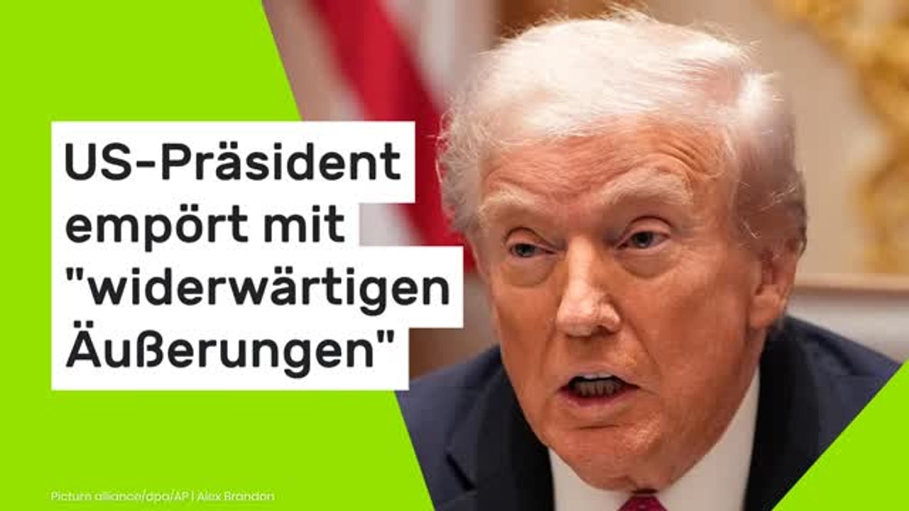 Donald Trump: US-Präsident empört mit 'widerwärtigen Äußerungen' beim Selenskyj-Treffen
