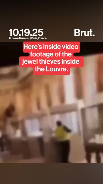 Here’s inside video footage of the jewel thieves inside the Louvre.