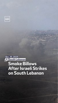 Smoke Billows After Israeli Strikes on South Lebanon